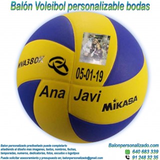 Balón Voleibol Personalizable con Fotos nombres fecha regalo bodas