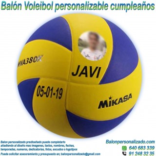 Balón Voleibol Personalizable con Fotos y nombre regalo Cumpleaños