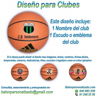 Balón Baloncesto Personalizable de marca ADIDAS modelo ALL COURT con un pre-diseño para regalos de CLUB