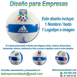 Balón Personalizado con logotipo y texto de Fútbol ADIDAS EPP2 Regalo de empresa