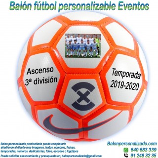 Balón Fútbol Personalizable con Imagenes textos para eventos Strike