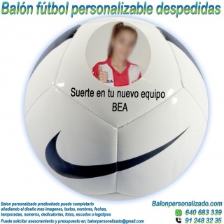 Balón Fútbol Personalizable con Fotos y textos regalo Despedida nike