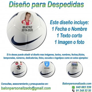 Balón Personalizado con imágenes y textos Fútbol NIKE PITCH Regalo Despedida, dedicatoria, fotos, fechas