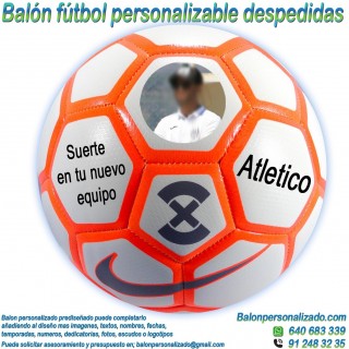 Balón Fútbol Personalizable con Fotos y textos regalo Despedida Strike