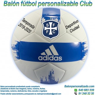 Balón Fútbol Personalizable con escudos y textos regalo clubes adidas