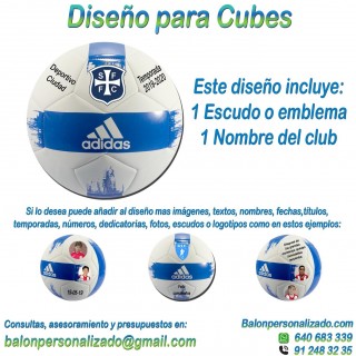 Balón Personalizado Con escudo y textos de Fútbol modelo adidas EPP2 Regalo clubes, dedicatoria, fotos, imagenes, logotipos