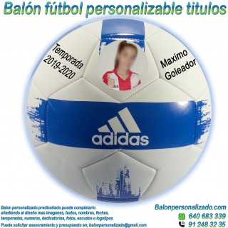 Balón Fútbol Personalizable con Foto nombre fecha celebrar titulo adidas