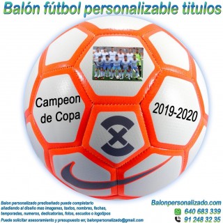 Balón Fútbol Personalizable con Foto nombre fecha celebrar titulo Stike