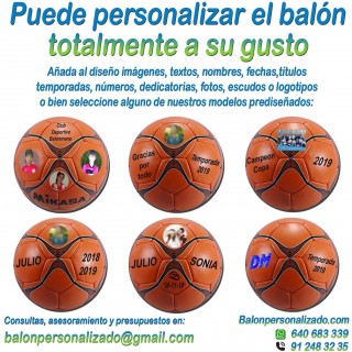 Balón Balonmano Personalizado Total añadir nombres, números, banderas, escudos, imágenes, fotos, dedicatorias