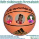 Balón Baloncesto Personalizable imagen texto nombre dedicatoria escudo
