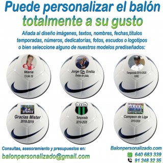 Balón Fútbol Personalizado Total Nike Pitch añadir nombres, números, banderas, escudos, imágenes, fotos, dedicatorias