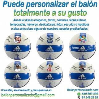 Balón Fútbol Personalizado Total adidas EPP2 añadir nombres, números, banderas, escudos, imágenes, fotos, dedicatorias