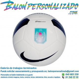 Balón FUTBOL personalizado con escudo y texto nike