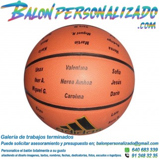 balon de baloncesto personalizado con nombre trasera