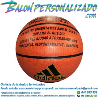 Balon de baloncesto personalizado con texto