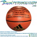 Ejemplo de Balón Baloncesto personalizado con texto dedicatoria
