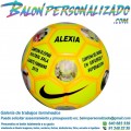 Ejemplo de Balón Fútbol Sala personalizado con nombre dedicatorias y fotos