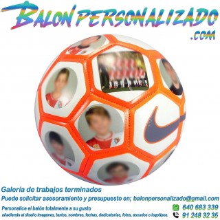 Balón NIKE STRIKE X personalizado con foto equipo e individuales