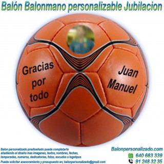 Balón Balonmano Personalizable diseño Jubilaciones