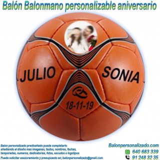 Balón Balonmano Personalizable diseño Aniversarios