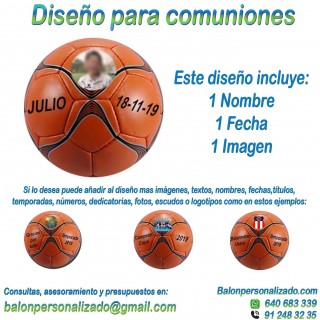 Balón Personalizado con imágenes y textos de Balonmano MIKASA Regalo celebrar comuniones, dedicatoria