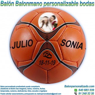 Balón Balonmano Personalizable diseño Bodas-Novios