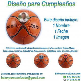 Balón Balonmano Personalizable con Fotos y nombre regalo Cumpleaños
